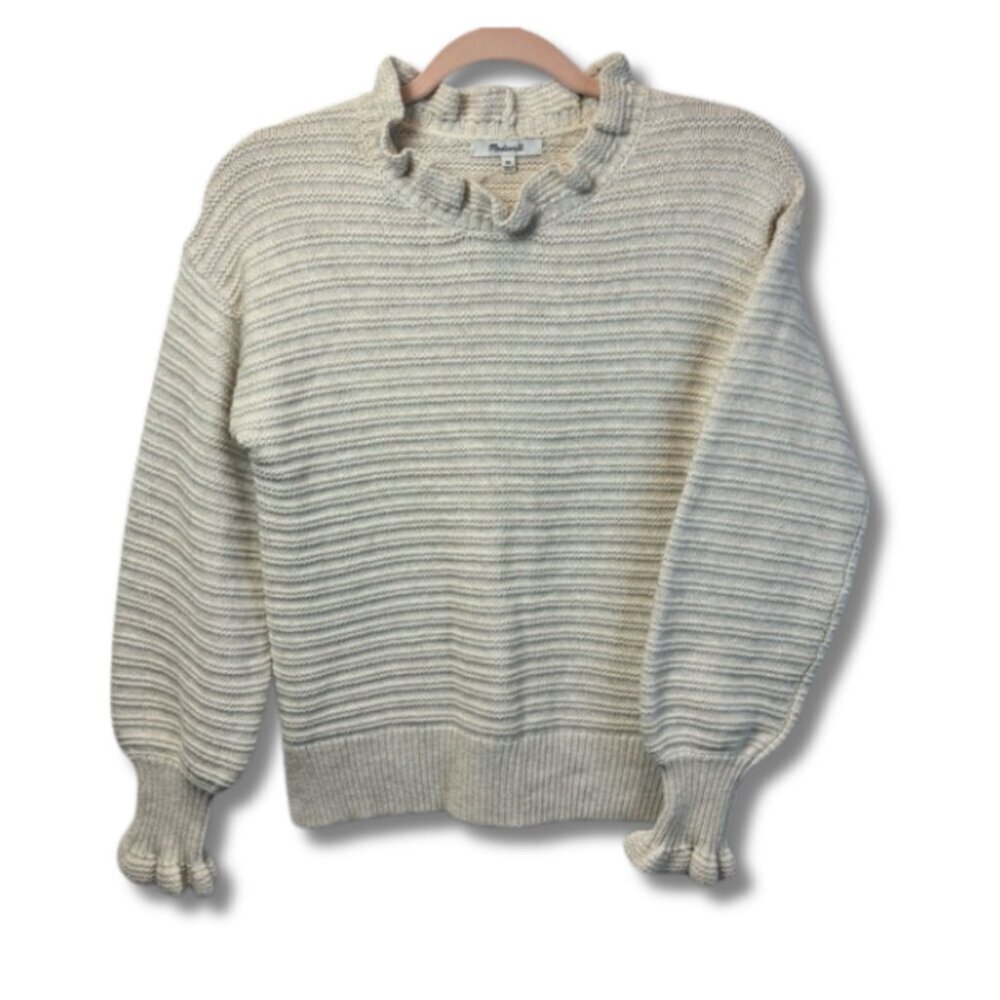 Madewell Sweater Ruffle Collar and Sleeves Size XS